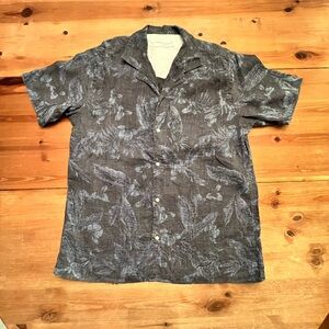 Mens Officine Generale blue printed Camp
Shirt size Large
